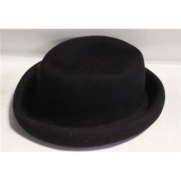 VINTAGE BOLLMAN BLACK WOOL LADIES HAT