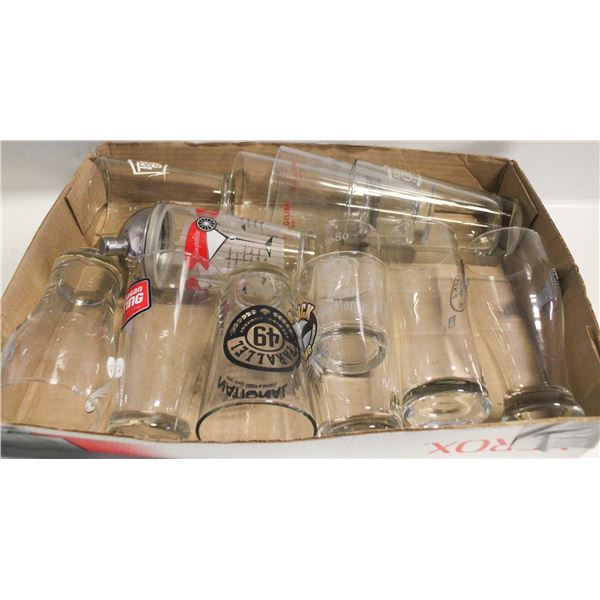 12 BEER BREWERY DRINKING GLASSES