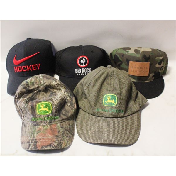 5 BASEBALL CAPS