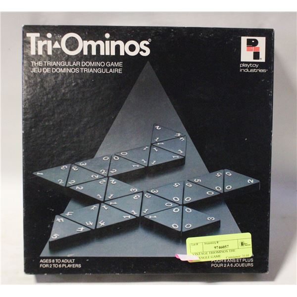 VINTAGE TRIOMINOS THE TRIANGLE GAME