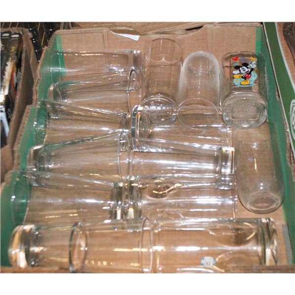 14 LARGE DRINKING GLASSES LOT