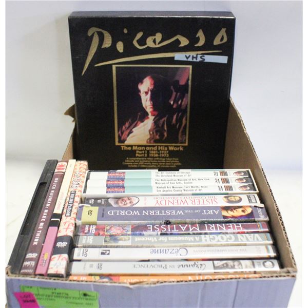 LOT DVD ART HISTORY FEATURING PICASSO (VHS)