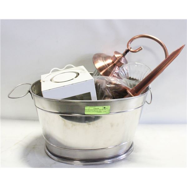DECORATIVE METAL AND GLASS HANGING LANTERNS AND