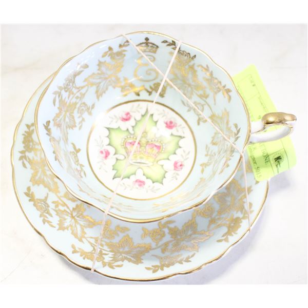 DOUBLE PARAGON FINE BONE CHINA TEACUP/SAUCER