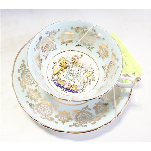 1959 PARAGON FINE BONE CHINA TEACUP/SAUCER