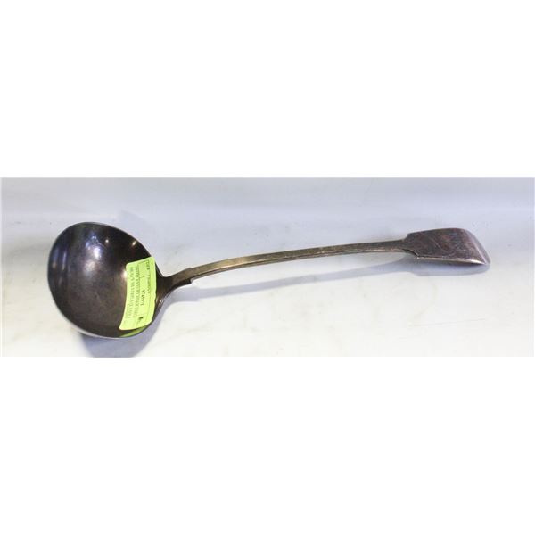 19TH CENTURY HB&B LARGE HEAVY SILVERPLATE LADLE