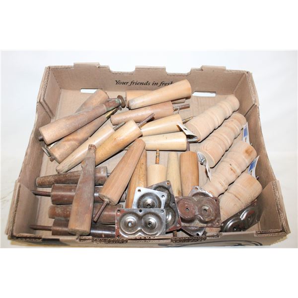 FLAT ASSORTED WOODEN FURNITURE LEGS
