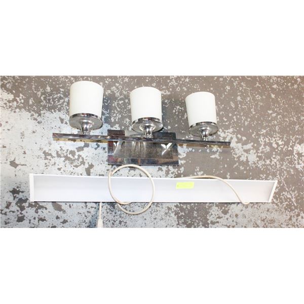 VANITY 3 LIGHT FIXTURE & 36" UNDER CABINET LIGHT