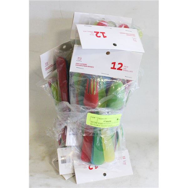 8X12PK HARD PLASTIC CUTLERY REUSABLE DISHWASHER