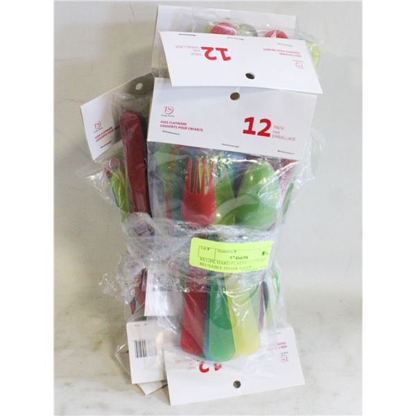 8X12PK HARD PLASTIC CUTLERY REUSABLE DISHWASHER