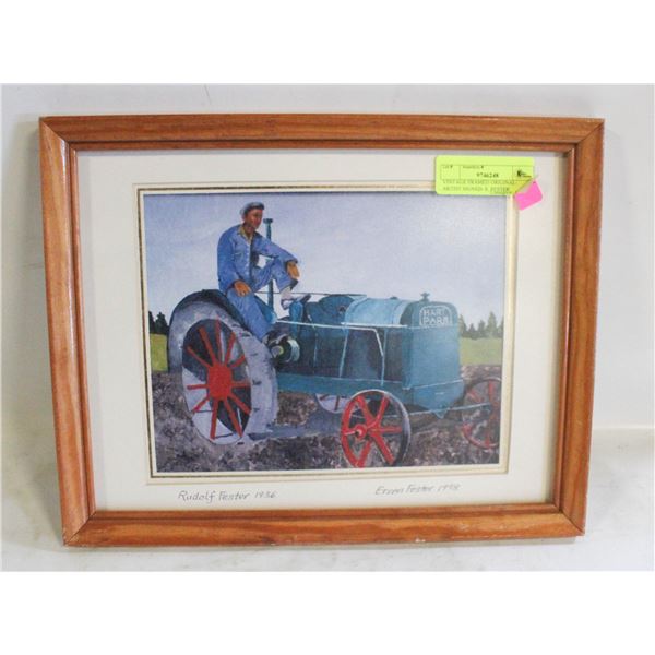 VINTAGE FRAMED ORIGINAL- ARTIST SIGNED- E. FESTER