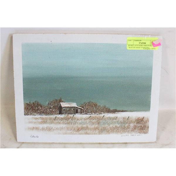 HENRY LETENDRE ORIGINAL- "WINTER SHED" PAINTING