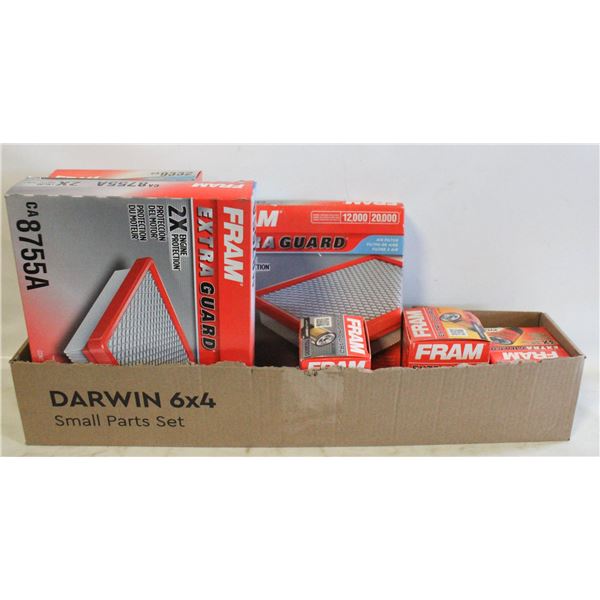 LOT OF FRAM AIR AND OIL FILTERS