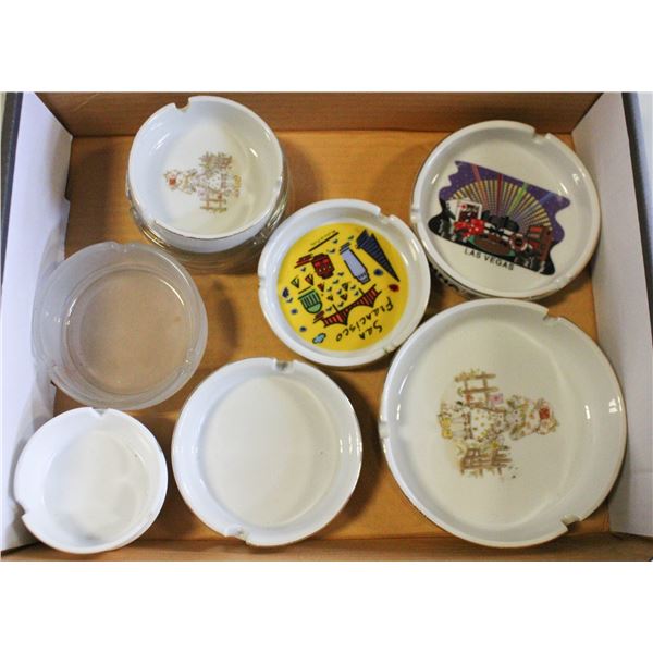 COLLECTION OF VARIOUS ASHTRAYS