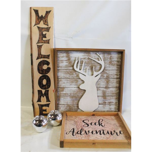 WOOD WALL DÉCOR DEER AND SEEK ADVETURE