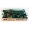 Image 1 : GREEN ART GLASS DECANTER AND 4 GLASSES