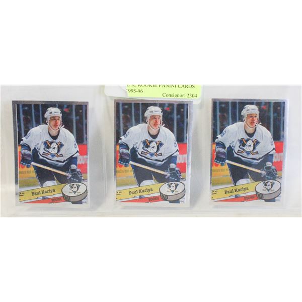 3 PAUL K. ROOKIE PANINI CARDS #300, 1995-96