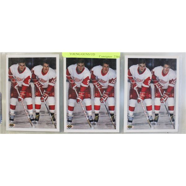 3 FEDOROV + GARDEN LOV CARDS YOUNG GUNS UD