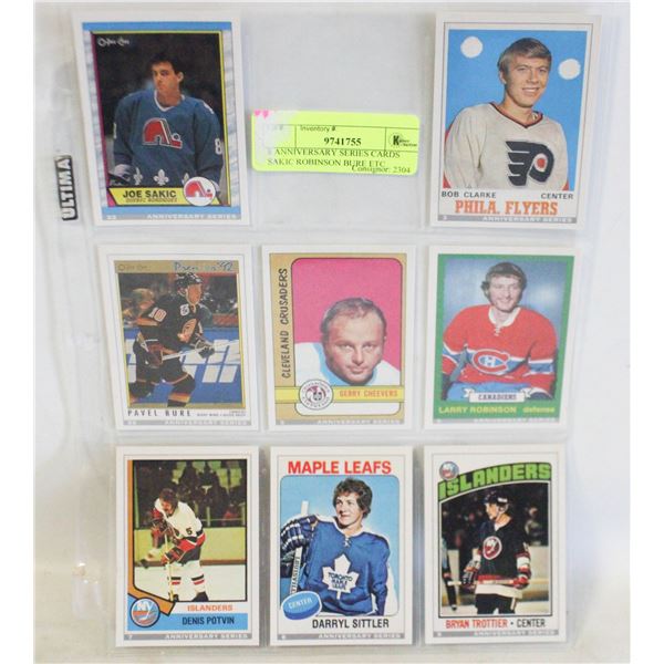 8 ANNIVERSARY SERIES CARDS SAKIC ROBINSON BURE ETC