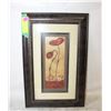 Image 1 : FRAMED POPPIES DOUBLE MATTED 17"X11"