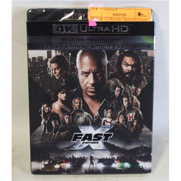 NEW 4K ULTRA HD + BLU-RAY FAST X COLLECTORS