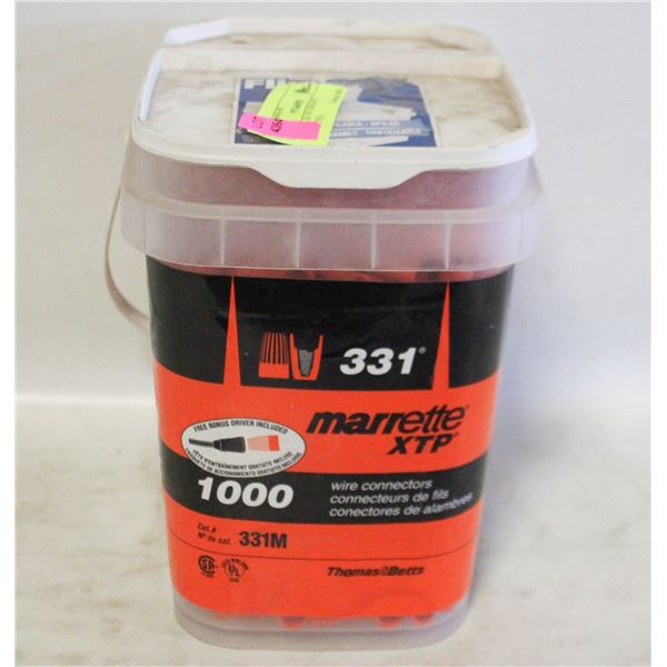LARGE TUB OF ORANGE MARRETTES