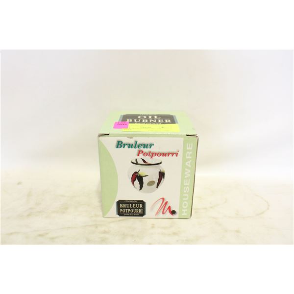 HAND PAINTED CERAMIC OIL BURNER