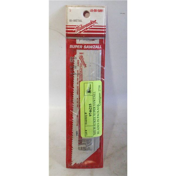 MILWAUKEE SUPER SAWZALL BLADES IN PACKAGE