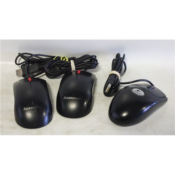 3 MOUSE USB LENO FOR COMPUTER/LAPTOP