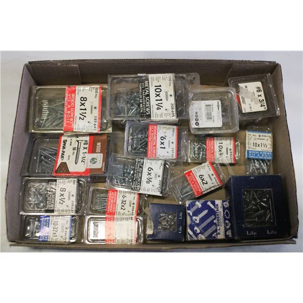 FLAT OF ASSORTED SCREWS