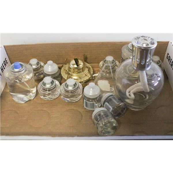 FLAT OF OIL LAMP MATERIALS