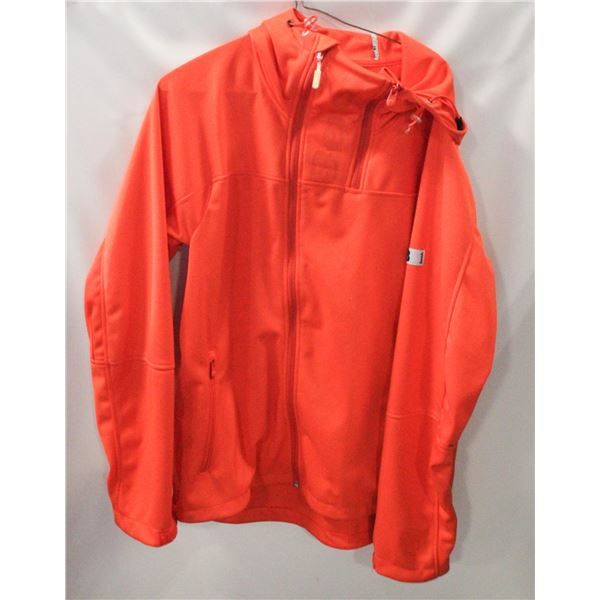 LARGE BENCH JACKET WITH HOOD, ORANGE,