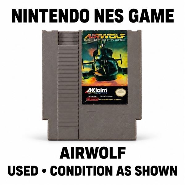 NINTENDO NES AIRWOLF GAME CARTRIDGE