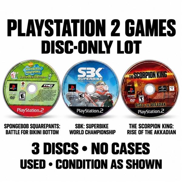 3 PLAYSTATION 2 GAMES DISC ONLY