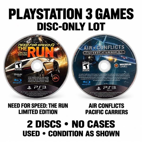 2 PLAYSTATION 3 GAMES DISC ONLY