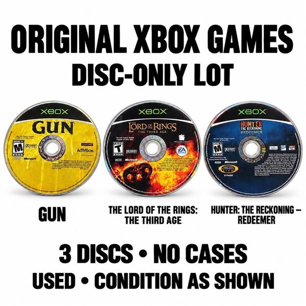3 ORIGINAL XBOX GAMES DISC ONLY