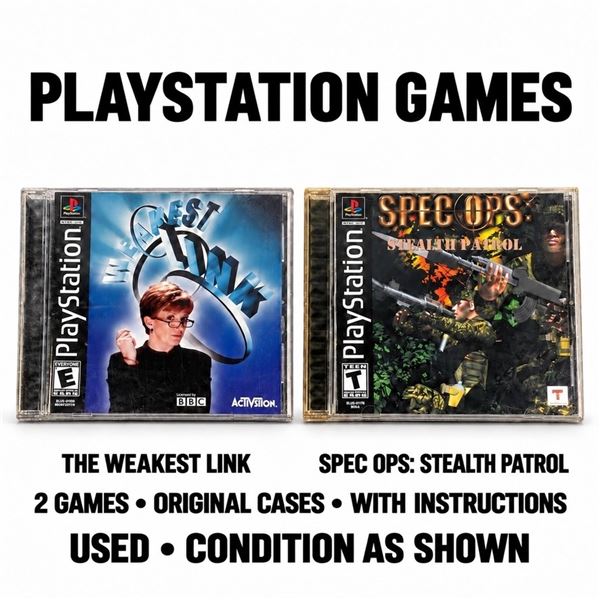 2 PLAYSTATION GAMES WEAKEST LINK SPEC OPS