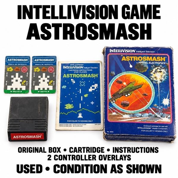 INTELLIVISION ASTROSMASH BOXED GAME SET