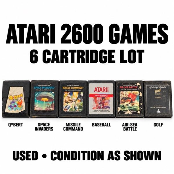 6 ATARI 2600 GAME CARTRIDGES