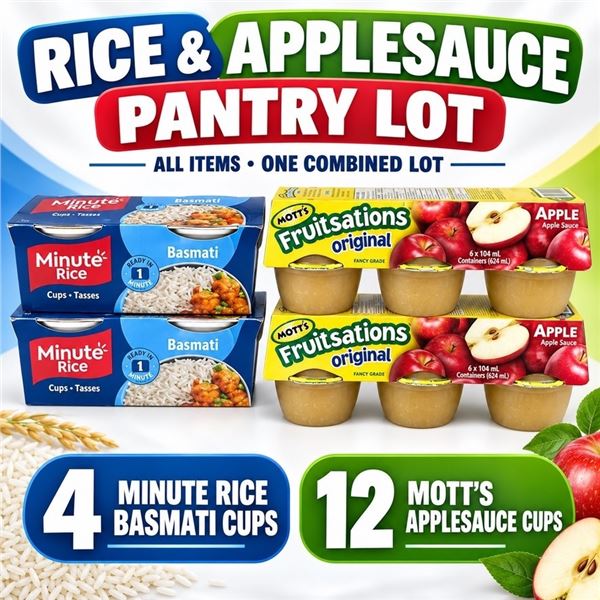 4 RICE BB01/27 + 12 MOTTS APPLESAUCE BB08/26