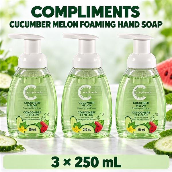 3 COMPLIMENTS CUCUMBER MELON FOAMING SOAP 250ML