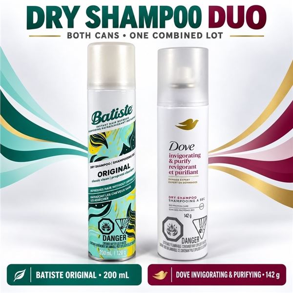 2 DRY SHAMPOOS BATISTE & DOVE