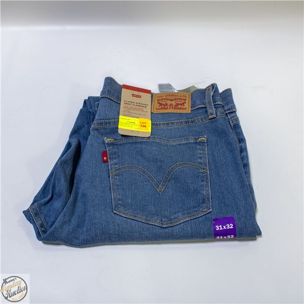 NEW LEVIS MENS 31 X 32 CLASSIC STRAIGHT FIT JEAN