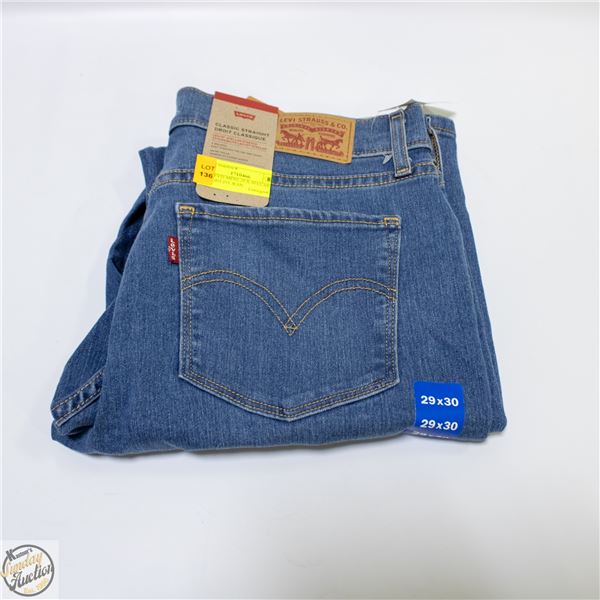 NEW LEVIS MENS 29 X 30 CLASSIC STRAIGHT FIT JEAN