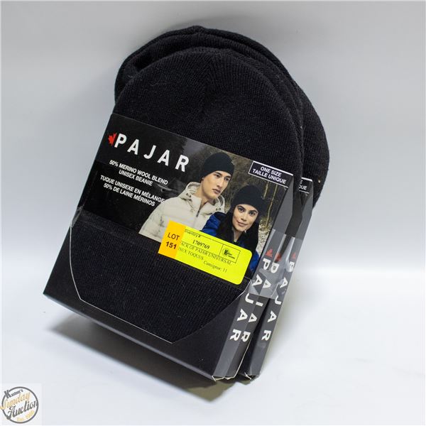 NEW 3 PACK OF PAJAR UNIVERSAL SIZE UNISEX TOQUES
