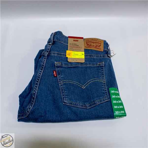 NEW LEVIS MENS 30 X 30 711 SKINNY FIT JEAN