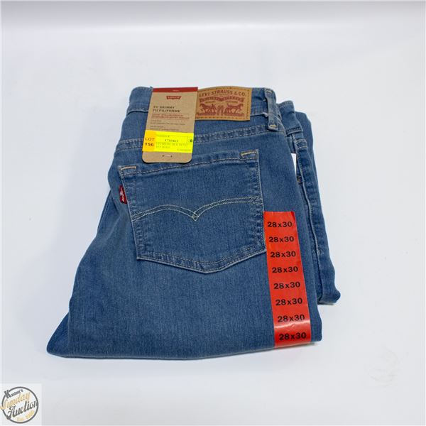 NEW LEVIS MENS 28 X 30 711 SKINNY FIT JEAN