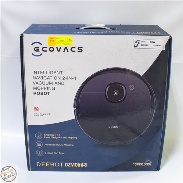 ECOVACS DEEBOT OZMO T5 VACUUM AND MOPPING ROBOT
