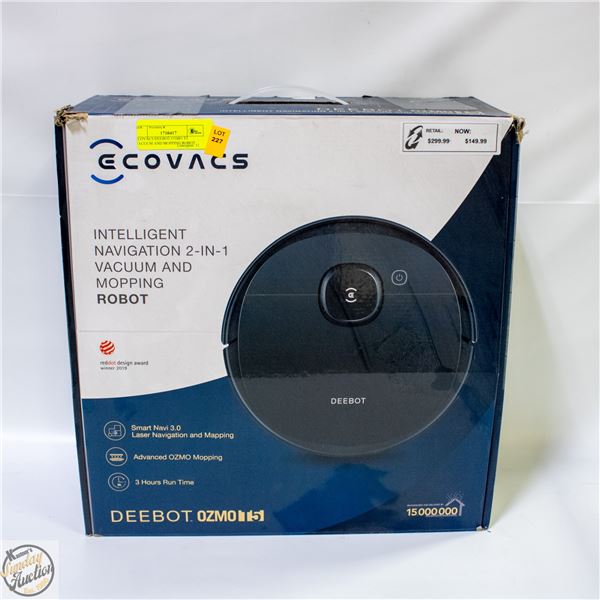 ECOVACS DEEBOT OZMO T5 VACUUM AND MOPPING ROBOT