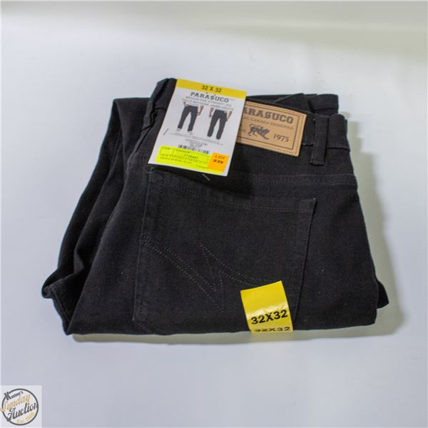 NEW PARASUCO MENS 32 X 32 MEDIUM RISE JEAN